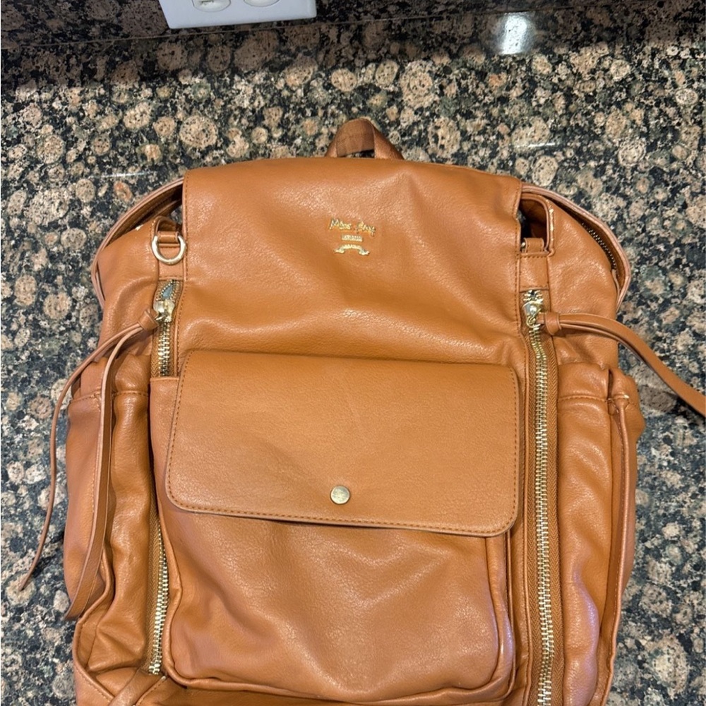 Tan Leather Backpack by Urban Expressions